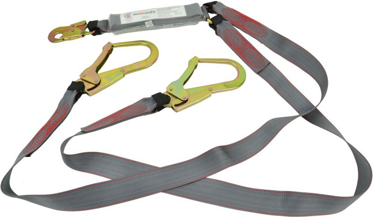 Maxisafe Double Lanyard With Snaphook & Scaffold Hook  2.0M