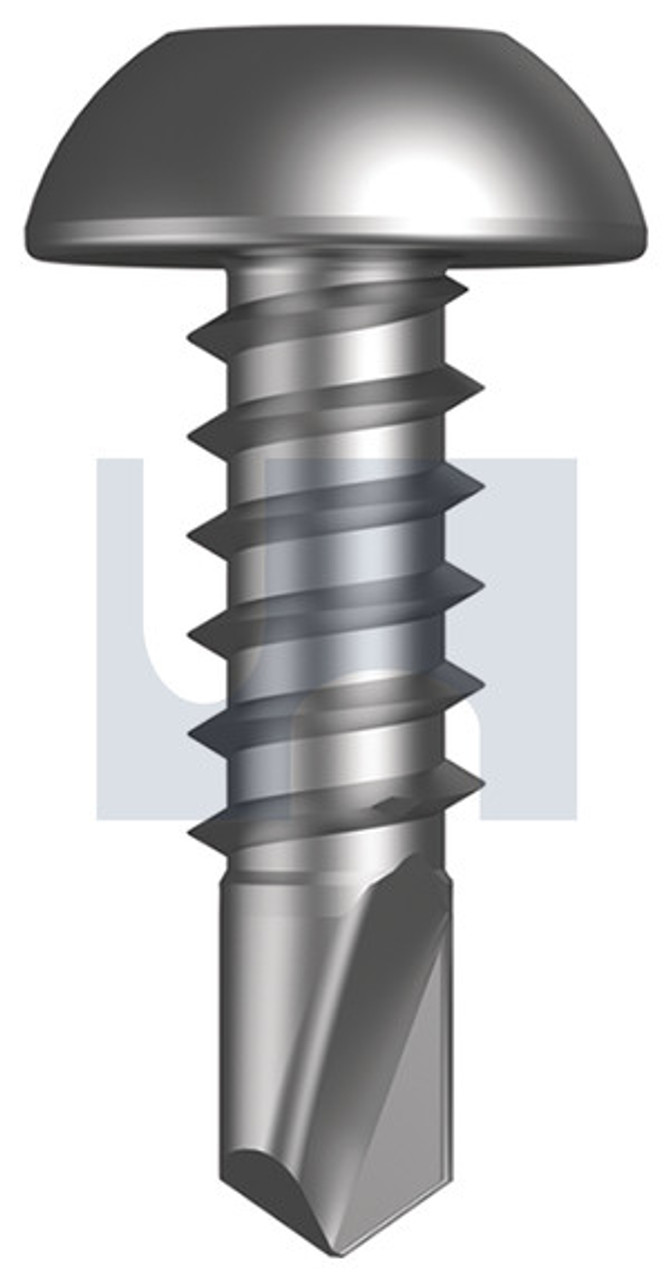 Metal Self Drilling Screw Pan - Trilobular #10-16 X16 Basalt - Cl3