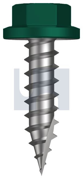Type 17 Flanged Hex Head #14-10 X30 Cottage Green (Permanent) -Cl4