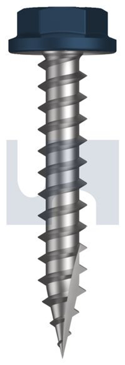 Type 17 Flanged Hex #10-12 X30 Deep Ocean (Storm Blue) -Cl4