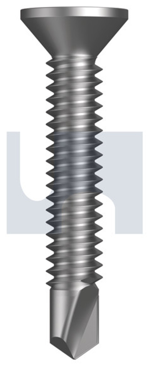 Metal Self Drilling Screw Countersunk #10-24 X30 Dove White - Cl3