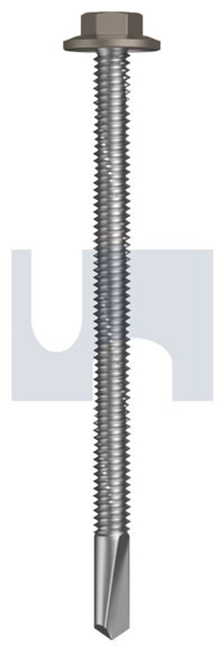 S500 Tiger Self Drilling Screw Flanged Hex Head #12-24 X85 Gully - Cl4