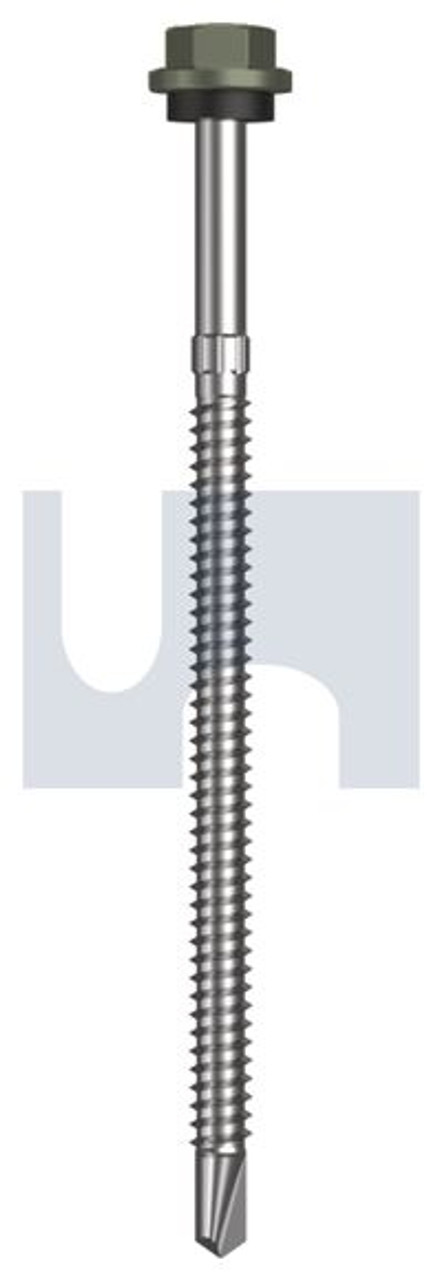 Metal Self Drilling Screw Hex Head + Washer #14-14 X115 Mangrove - Cl4
