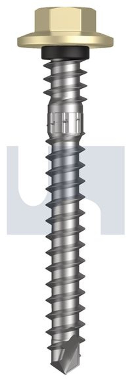 Vmax Self Drilling Screw Hex + Washer + Xgrip M6.2-11 X50 Sandbank (Straw) -Cl4