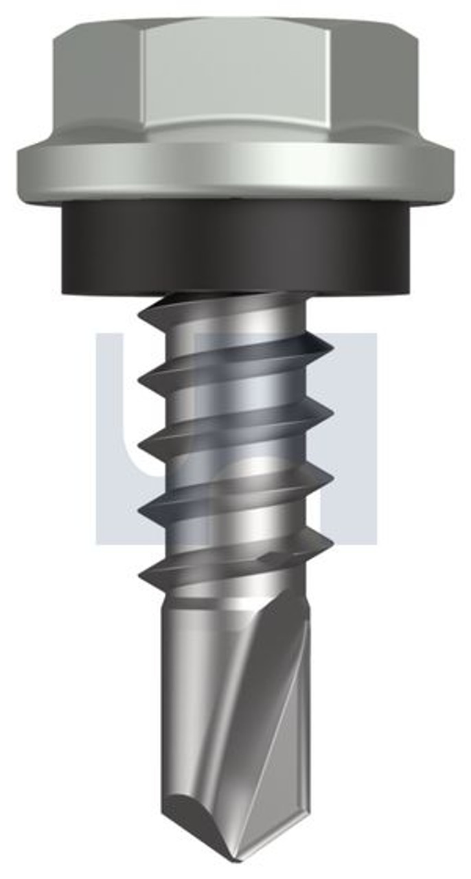 Metal Self Drilling Screw Hex Head + Washer #10-16 X16 Shale Grey (Gull Grey) -Cl4