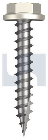 Type 17 Flanged Hex Head #10-12 X30 Surfmist (Titania) -Cl4