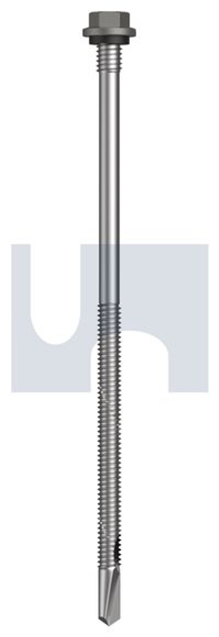 S500 Tiger Self Drilling Screw Hex + Washer + Xgrip #14-20 X150 Wallaby - Cl4