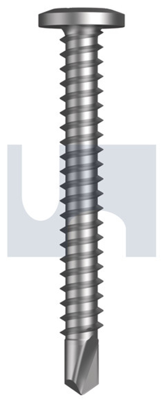 Metal Self Drilling Screw Wafer Head #10-16 X40 Woodland Grey (Thunder) -Cl3