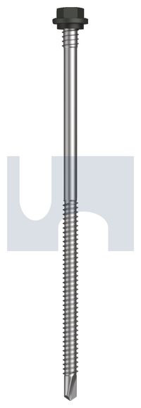 Metal Self Drilling Screw Hex + Washer + Xgrip #14-14 X150 Woodland Grey (Thunder) -Cl4
