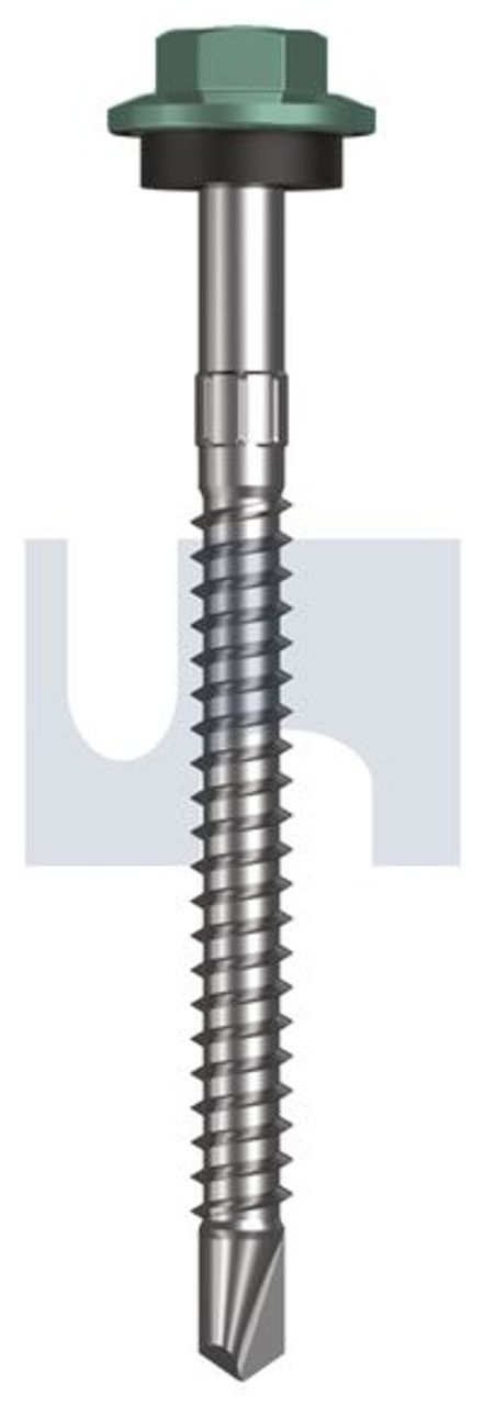 Metal Self Drilling Screw Hex Head + Washer #12-14 X65 Wilderness (Rivergum) -Cl4