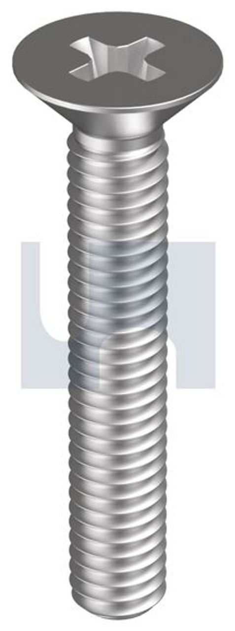 Metal Thread Csk Xr Ss304 M2.5 X 12 Din965 Pk100