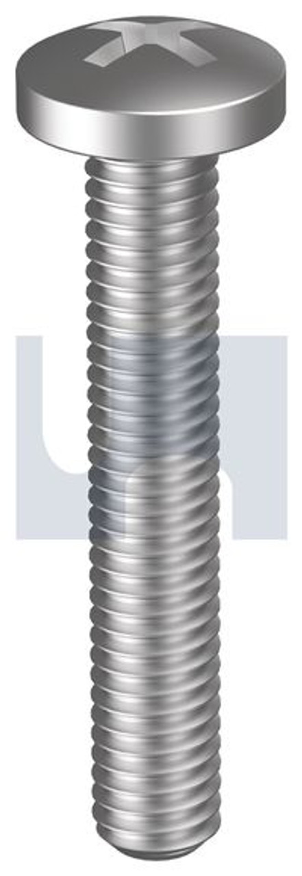 Metal Thread Pan Unf Xr Ss304 10-32 X 2 Ansi B18.6.3 Pk100