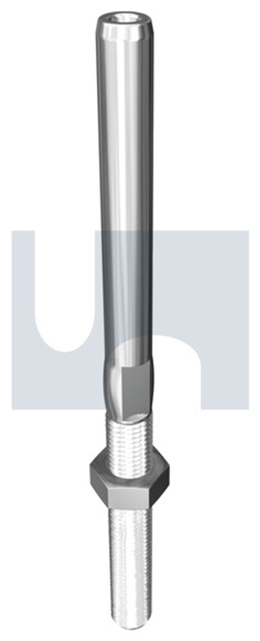 Terminal Swage Stud+Nut L/H Ss316 M5 X 3.2 Hec