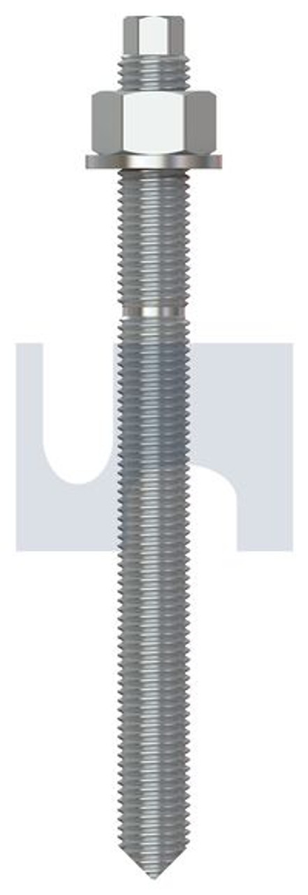 Stud Chem Anchor Kit (Ext Hex) Hot Dip Galvanised M12 X 160 Hec / Class 5.8 / Chisel Point