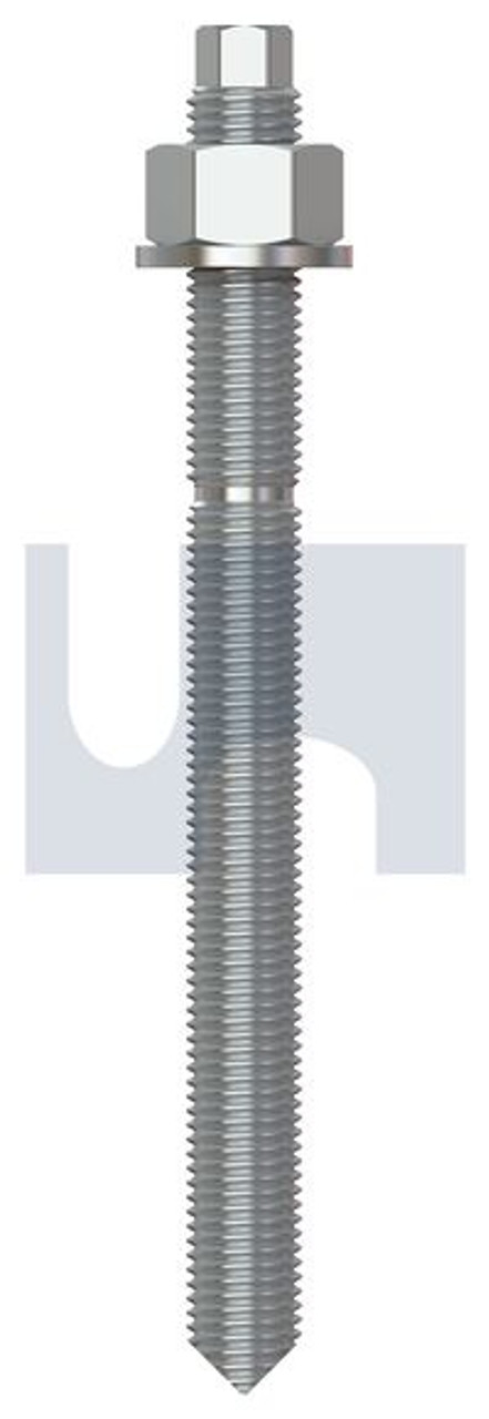 Stud Chem Anchor Kit (Ext Hex) Zinc Yellow Passivate M12 X 160 Hec / Class 5.8 / Chisel Point