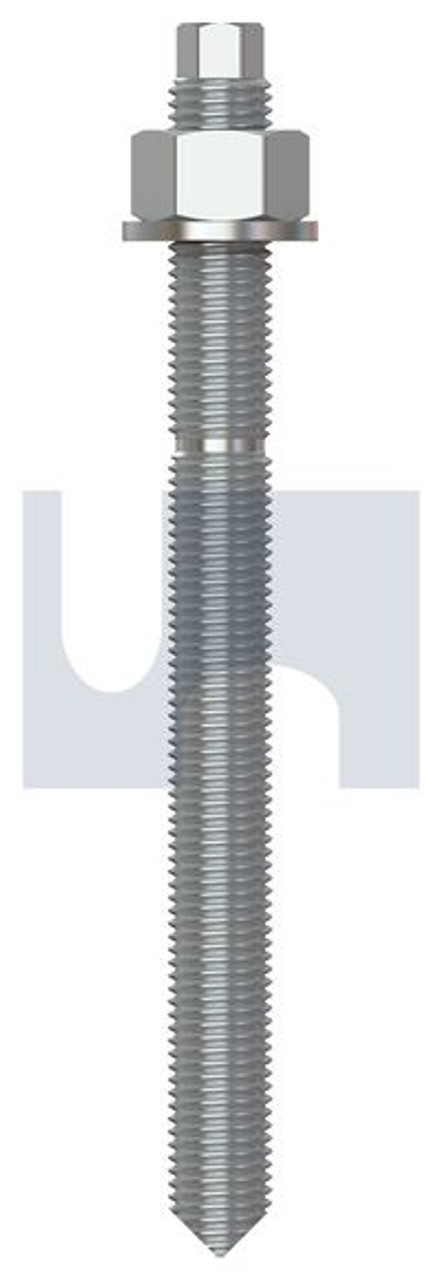 Stud Chem Anchor Kit (Ext Hex) Hot Dip Galvanised M16 X 190 Hec / Class 8.8 / Chisel Point