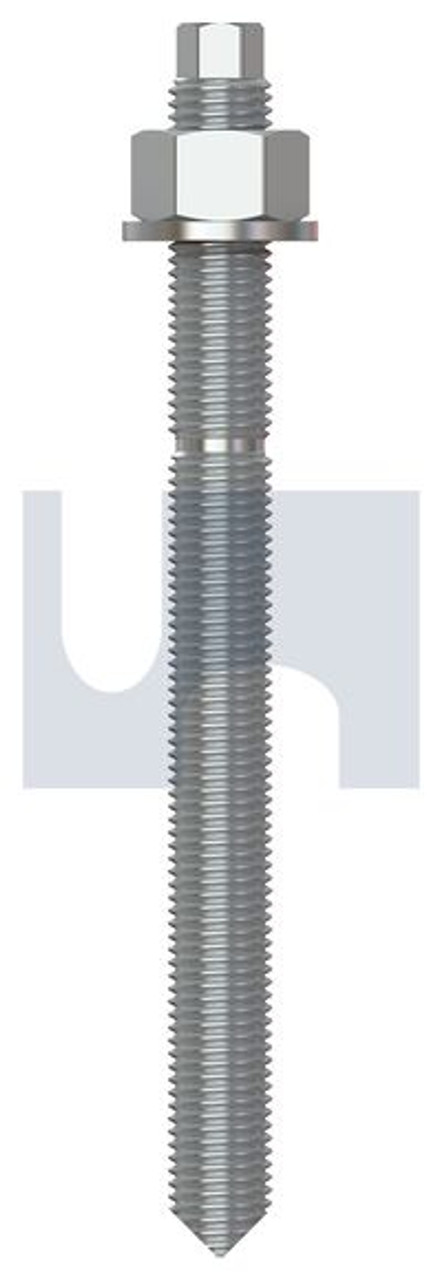 Stud Chem Anchor Kit (Ext Hex) Hot Dip Galvanised M24 X 300 Hec / Class 8.8 / Chisel Point