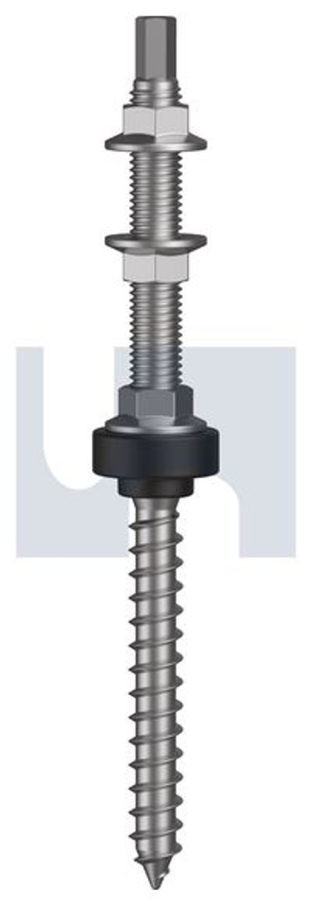 Nw21 Solar Screw Kit Dual Thrd 304 Stainless M12 X 400 Hec