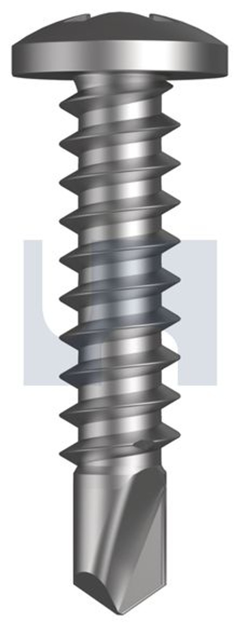 Metal Sds Pan Head R1000 Bi-Metal 304 Stainless #8-18 X 25 Hec / Bi-Metal 304 / Ph Drive