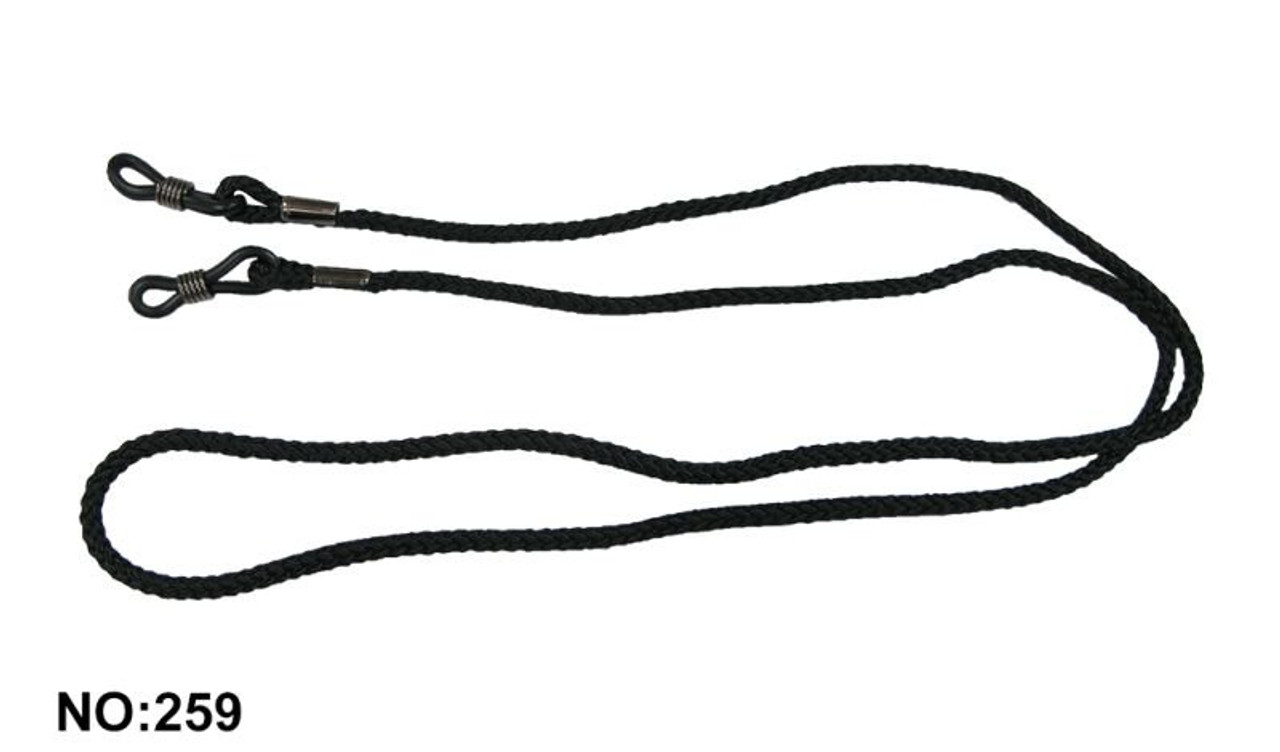 Black Spectacle Cords, Pack 12