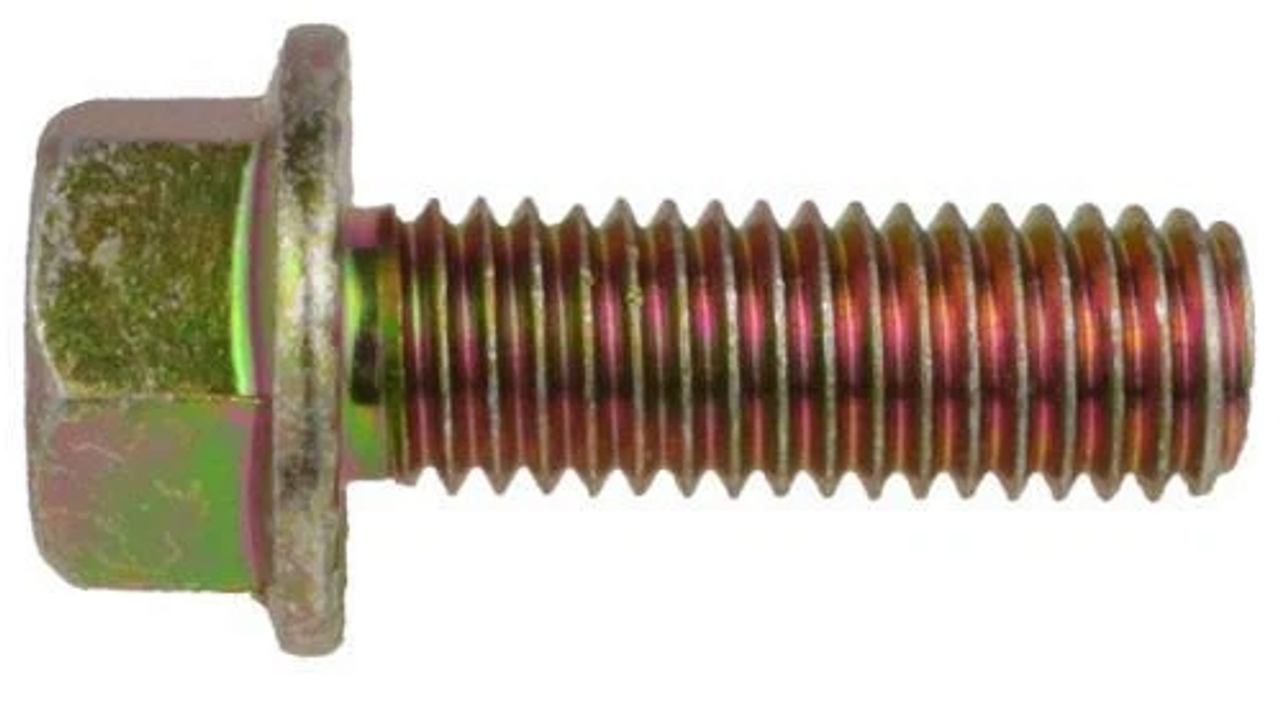 Flange Bolt Grade 8 UNC 1/2" x 1" Zinc Yellow Serrated