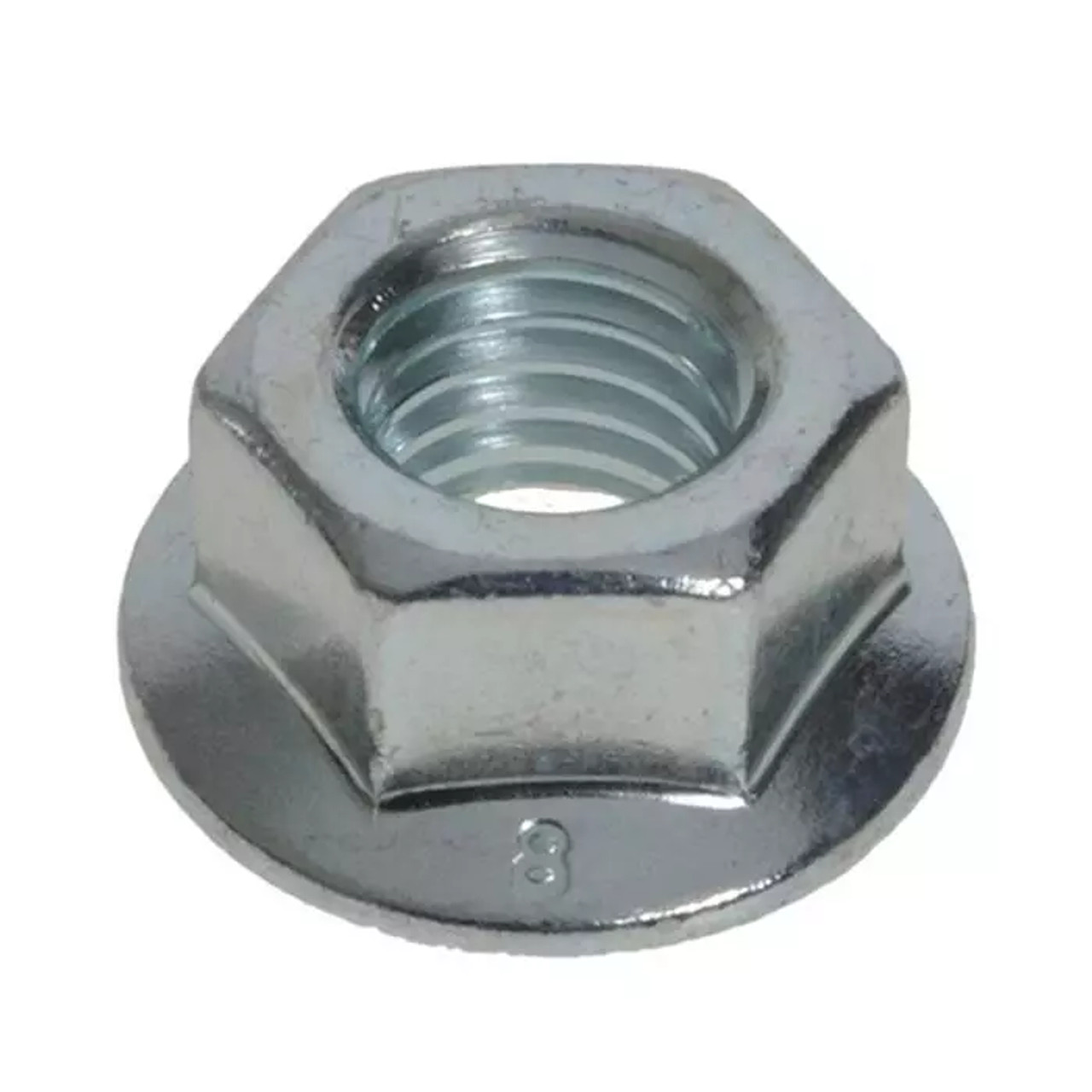 Serrated 5/16" UNC Flange Nut Zinc Clear