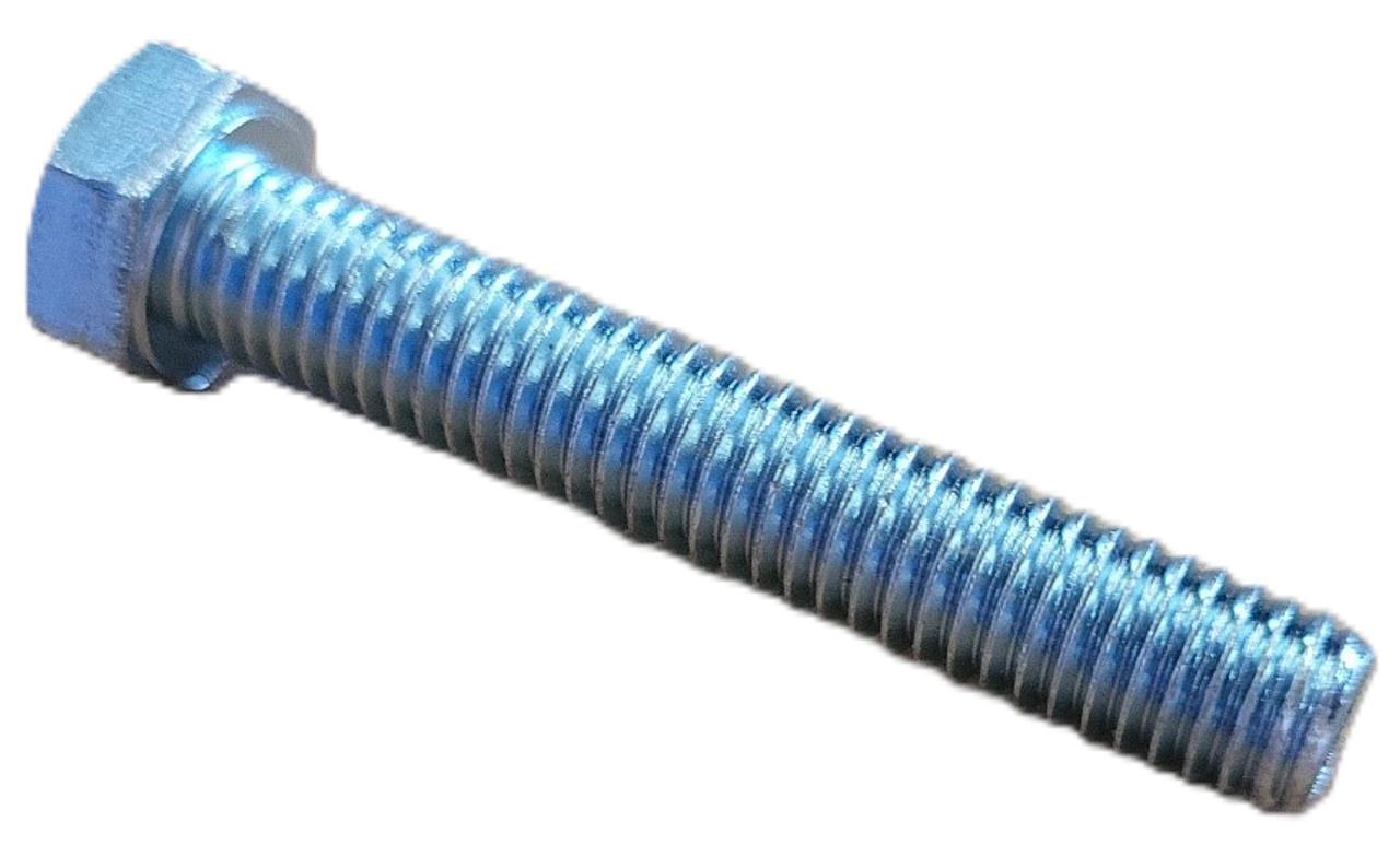 Hex Set Screw Fine M10 x 50 Small Automotive Head 8.8 Zinc Plated