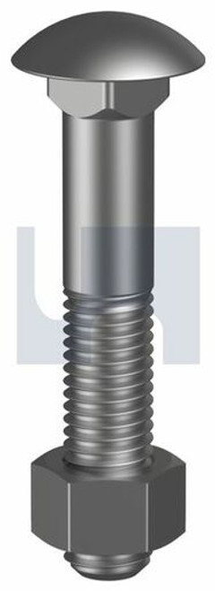 Bolt Cuphead & Nut Zp M6 X 75 As1390/Cl 4.6Zinc Plated (Rohs Compliant)