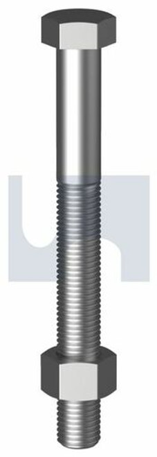 Bolt Hex & Nut Xl Thd Hdg M16 X 260 As1111.1/Cl 4.6Hot Dip Galvanised