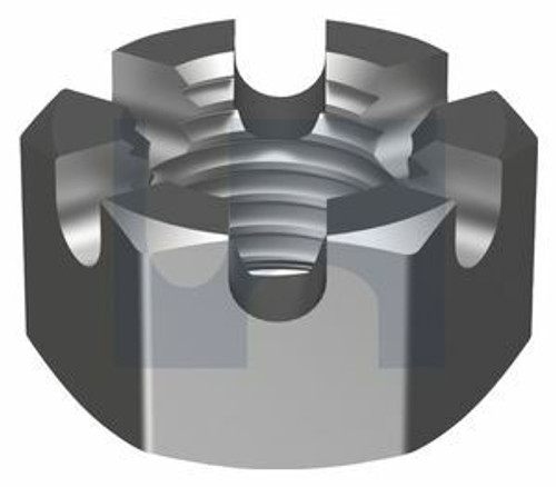 Nut Hex Slotted Mf Zp  M24-2.00 Din 935/Cl 5