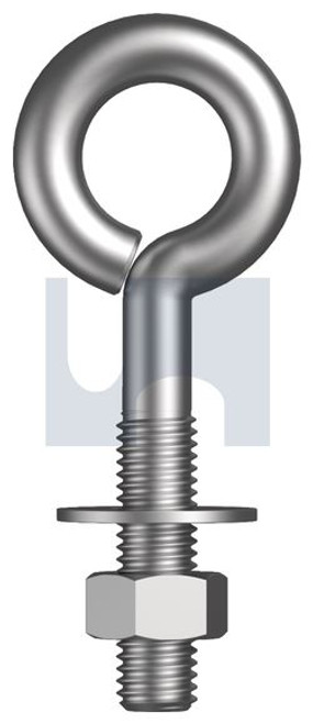 Bsw Eye Bolt Kit Zinc Plated (Rohs Compliant) Hec / Mild Steel 1/4 Bsw X 1