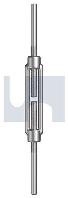 Turnbuckle Plain Stub End Hot Dip Galvanised Hec / Mild Steel M8 X 110 ( L1=80 L2=240 H=120 W=65 )