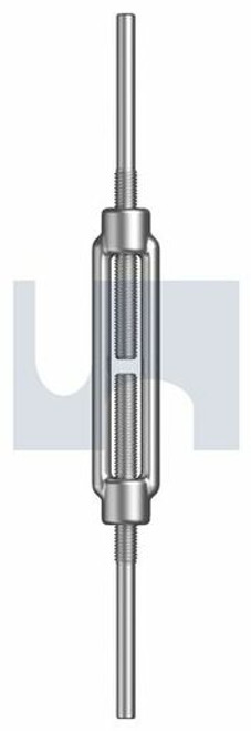 Turnbuckle Plain Stub End Hot Dip Galvanised Hec / Mild Steel M24 X 350 ( L1=177 L2=520 H=260 W=135 )