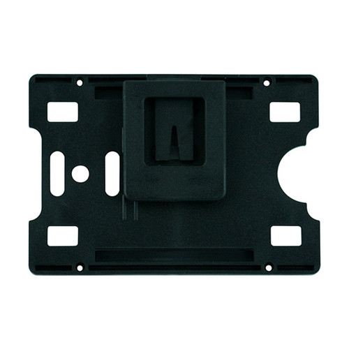 Id Badge Holder - Adjustable Pocket Clip Black (10Pcs)