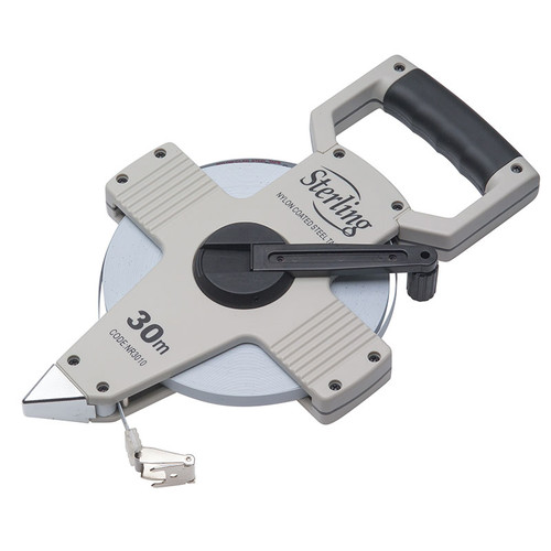 30M Open Reel Nylon Coated Steel Sterling Tape Measure