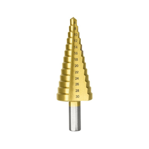 Bristol 6-30Mm Straight Flute Step Drill - Carded