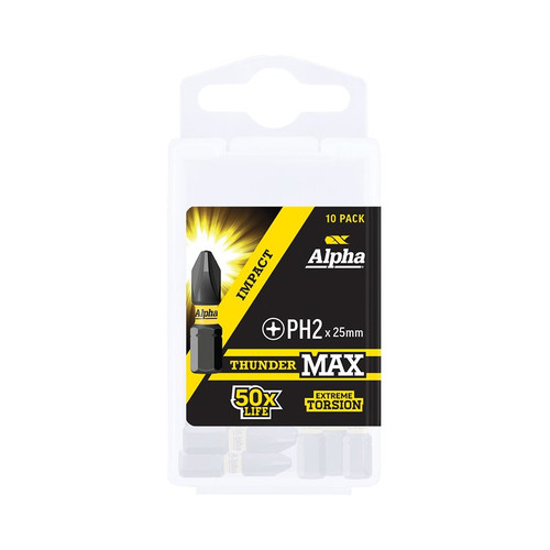 Thundermax Ph2 X 25Mm Impact Insert Bit | Handipack (X10)