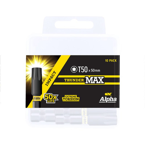 Thundermax Tx50 X 50Mm Impact Power Bit | Handipack (X10)