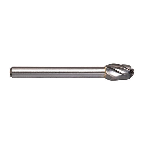 5/8In Oval Carbide Burr, 1/4In Shank Dia. - Aluminium Cut