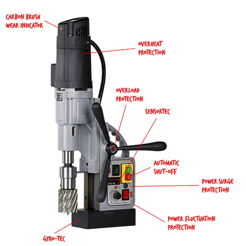 Euroboor 55S Plus Magnetic Drill - Variable Speed Up To 55Mm Dia Euroboor 55S Plus Magnetic Drill - Variable Speed Up To 55Mm Dia