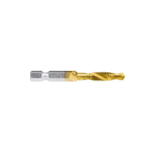 M6 X 1.0 Hss Combination Drill & Tap | Tin Coated