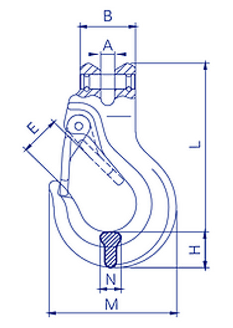 G80 Sling Hook Clevis 10Mm G80 Sling Hook Clevis 10Mm