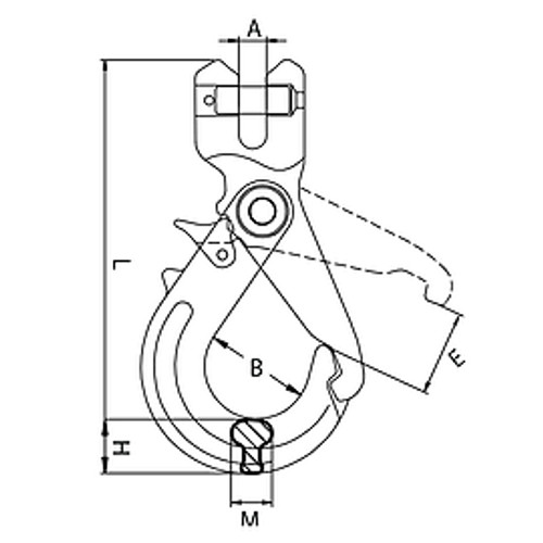 G80 Clevis Self Locking Grip Hook 10Mm