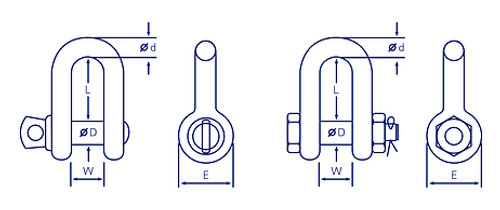 D Shackle With Safety Screw  16Mm 3.2T Grade S