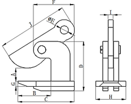 Horizontal Plate Clamp 3T/Pair 0-50Mm Horizontal Plate Clamp 3T/Pair 0-50Mm
