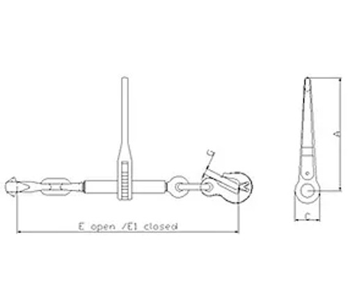 G70 Ratchet Load Binder 7/8Mm