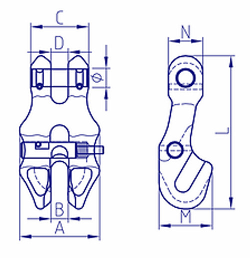 G80 Clevis Locking Shortening Clutch With Safety Pin 8Mm G80 Clevis Locking Shortening Clutch With Safety Pin 8Mm