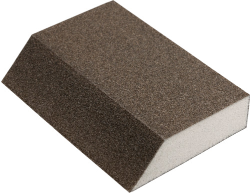 Abrasive Hand Block - (Sk700A) Aluminium Oxide/Angled Edge 120Grit 125X89X25Mm
