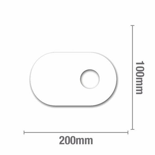 Cover Plate Oval 40Mm Dwv Pipe 200 X 100Mm Adhesive