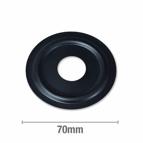 Cover Plate Flat 1/2" Bsp Black Metal